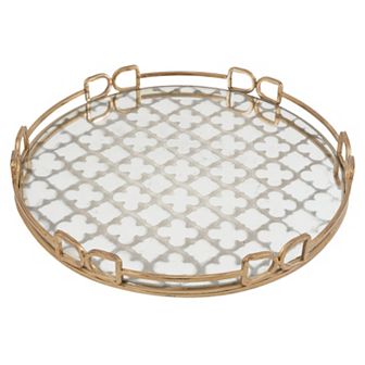 A&B Home Decorative Large Metallic Tray