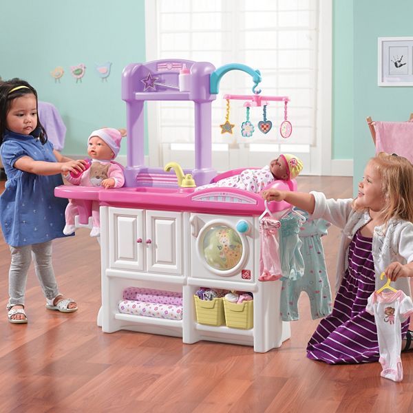 step2 love and care deluxe nursery doll furniture