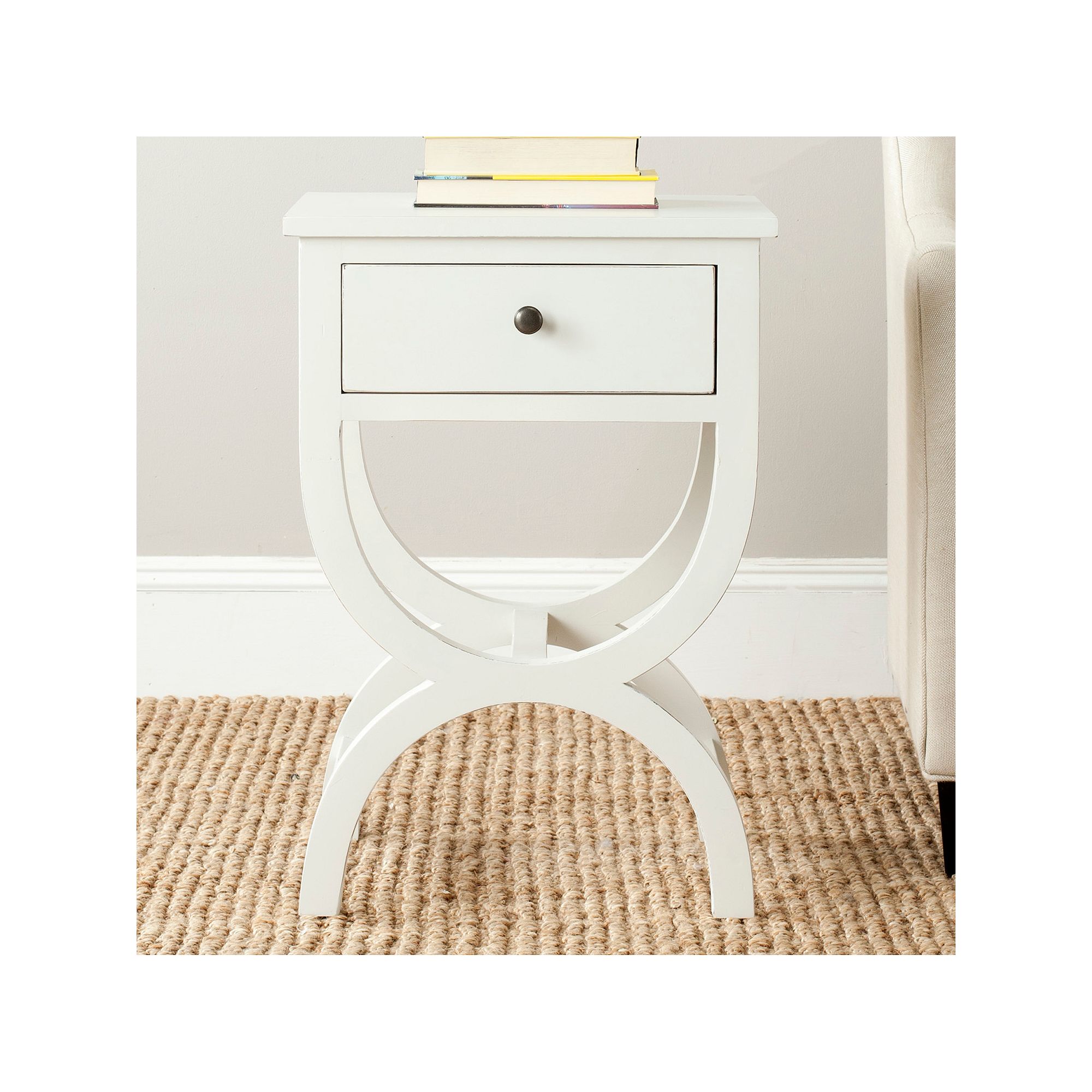 Safavieh Maxine Nightstand, White Off