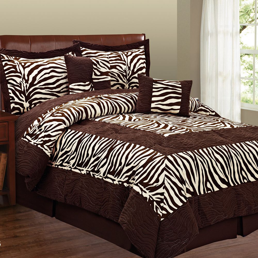 Zebra 6 Pc Microsuede Comforter Set