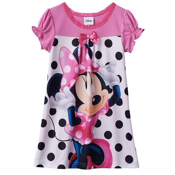 Disney Minnie Mouse PolkaDot Nightgown Toddler Girl