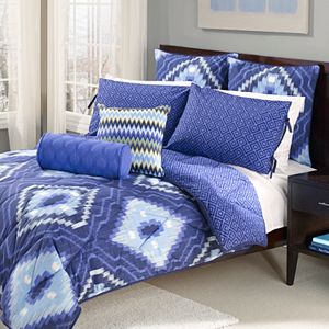 Wild Olive Ikat 7-pc. Reversible Comforter Set