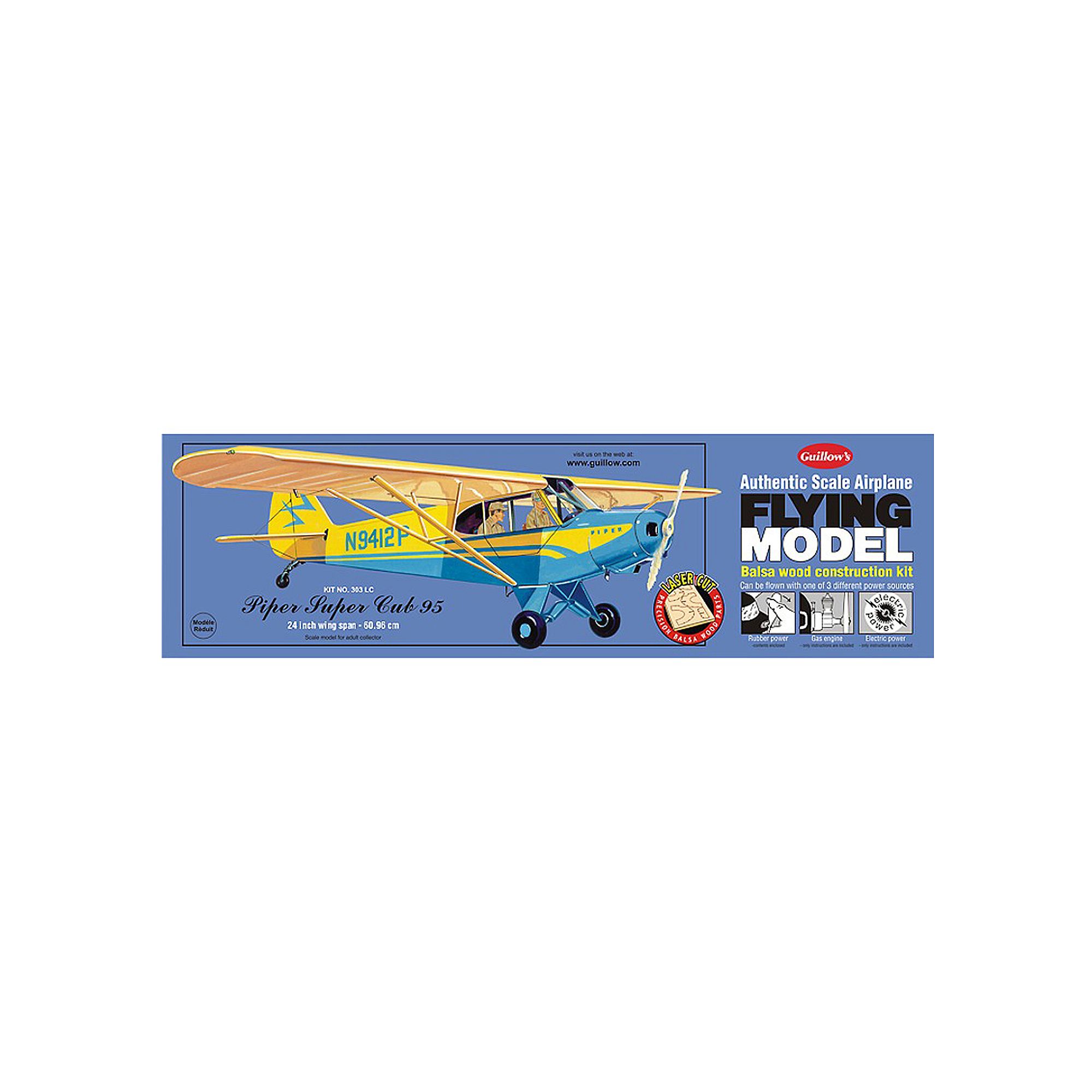 Guillows Cessna 170 Laser Cut Model Airplane Kit, Multicolor
