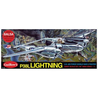 Guillow's Lockheed P-38 Lightning Model Airplane Kit