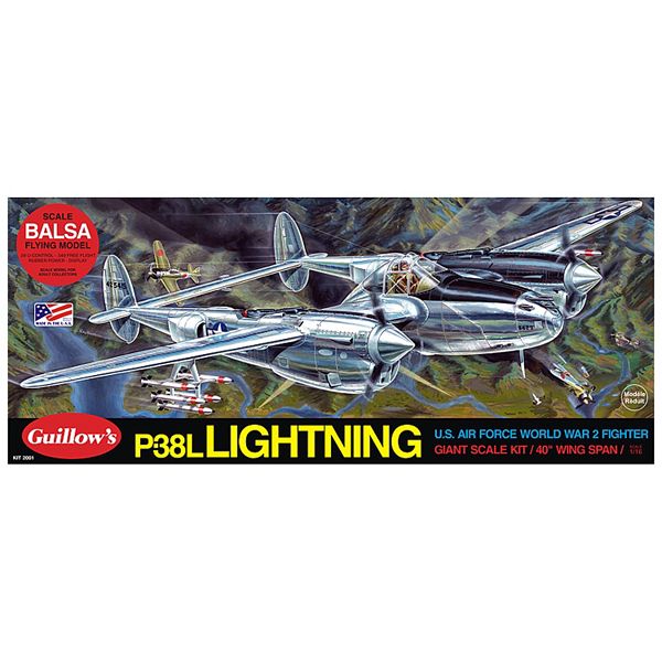Guillow's Lockheed P-38 Lightning Model Airplane Kit