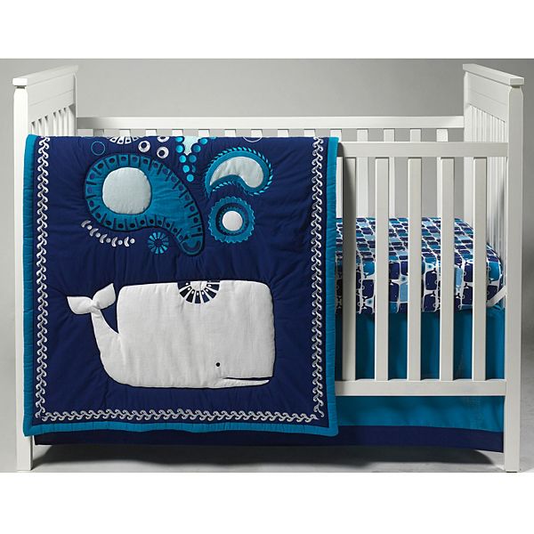 Happy Chic By Jonathan Adler Party Whale 4 Pc Crib Bedding Set