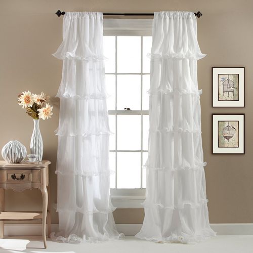 Lush Decor 1Panel Nerina Sheer Window Curtain 54'' x 84''