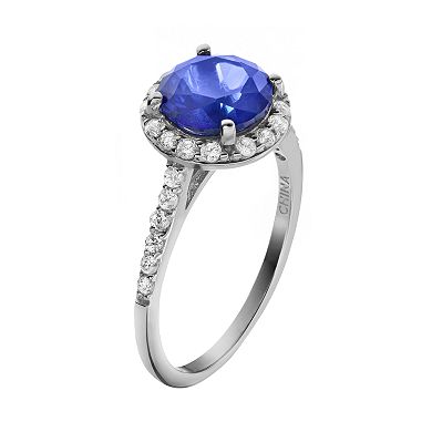 Sophie Miller Simulated Blue Sapphire & Cubic Zirconia Sterling Silver ...