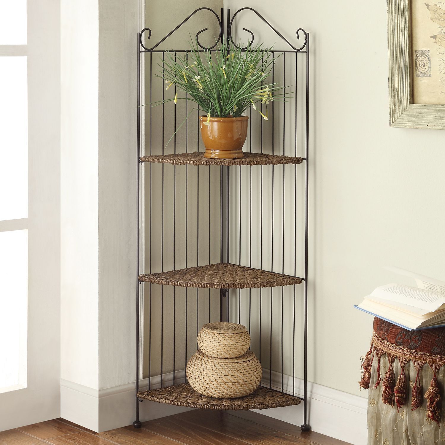 trestle 3 shelf bookcase white