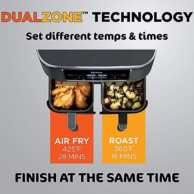 Ninja Foodi 8-qt. Original Dualzone, 2-Basket Air Fryer with 6