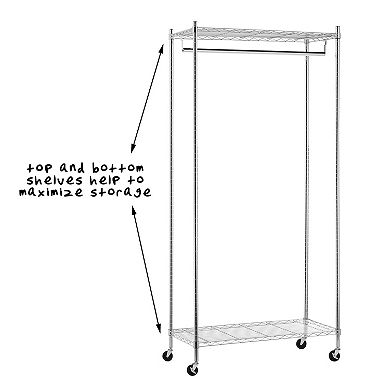 Honey-Can-Do Heavy-Duty Rolling Garment Rack