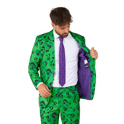 Suitmeister Men's Halloween Suit - The Riddler Costume - Green