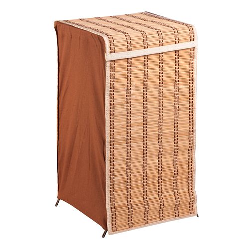 HoneyCanDo Bamboo Wicker Laundry Hamper