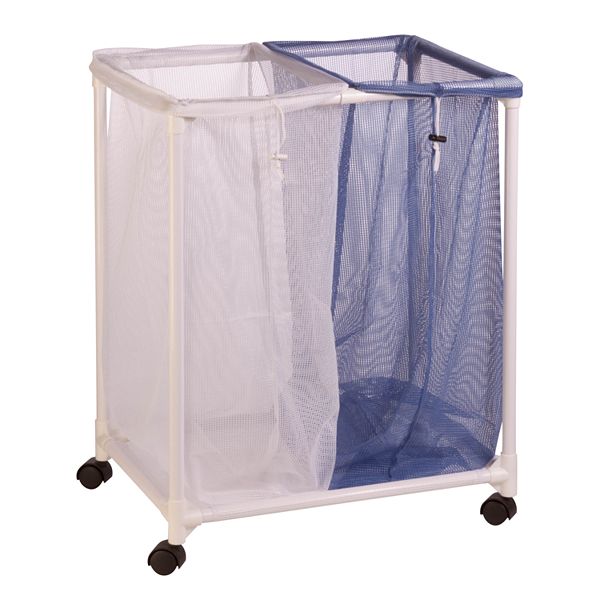 HoneyCanDo 2Bag Mesh Rolling Laundry Sorter