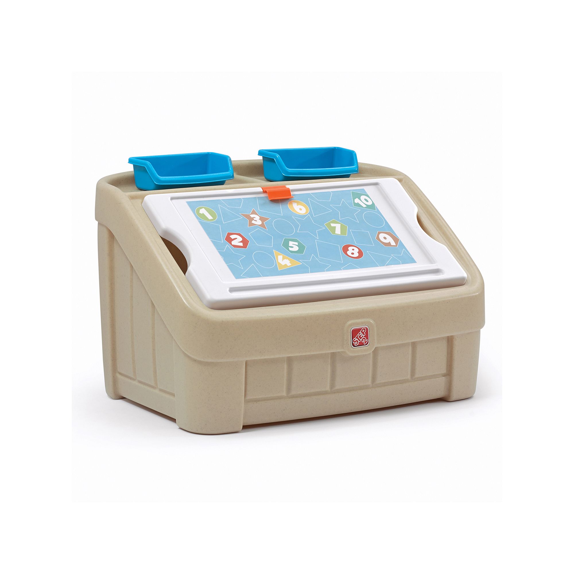 Step2 2-in-1 Toy Box & Art Lid, Lt Brown