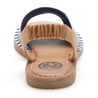 SO® Women's Two-Piece Slingback Sandals