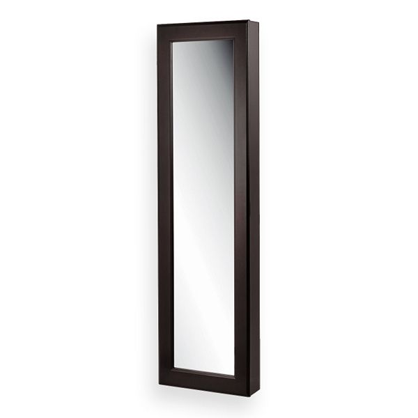 Wooden Mirror & Jewelry Organizer