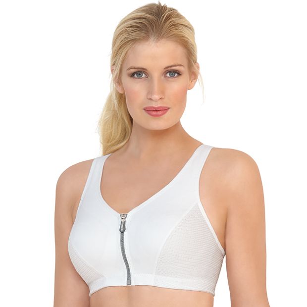 Glamorise Bra: Zip-Front Full-Figure Underwire High-Impact Sports Bra 1266