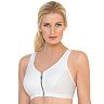 103X06 Glamorise 1266 High Impact Zipper Sports Bra 44B White NWD