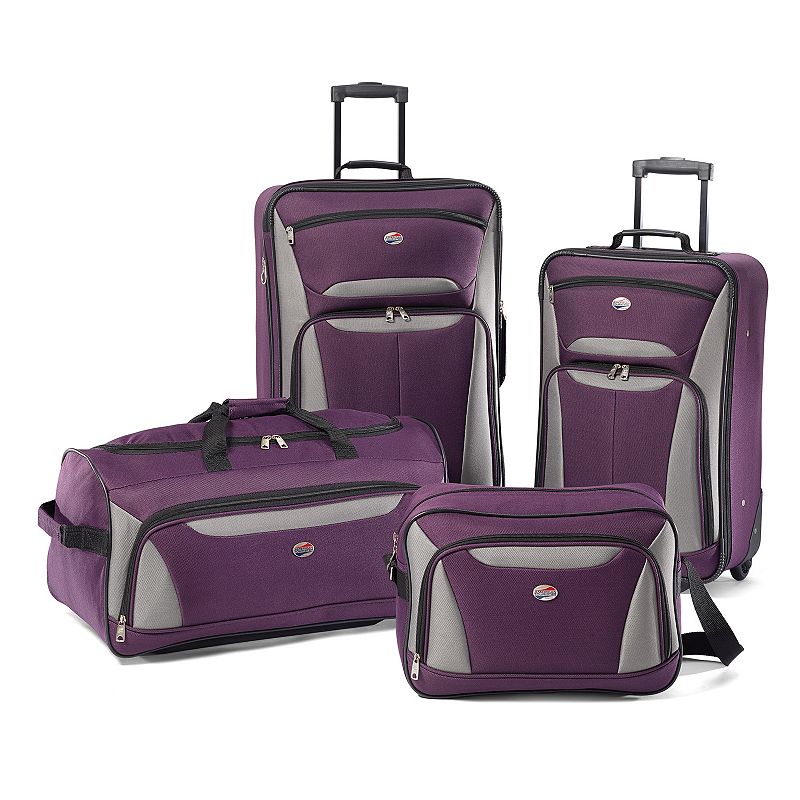 American Tourister Fieldbrook II 4-piece Luggage Set, Purple, 4 PC SET