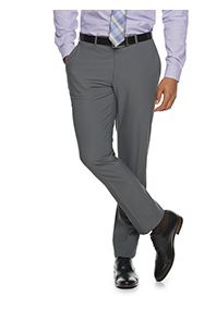 haggar h26 mens tailored fit premium stretch suit pants - blue 40x30 target on kohls mens dress pants clearance