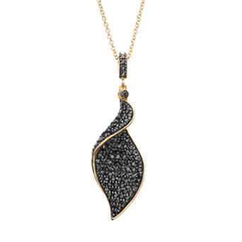 Sophie Miller Cubic Zirconia 14k Gold Over Silver Marquise Pendant Necklace