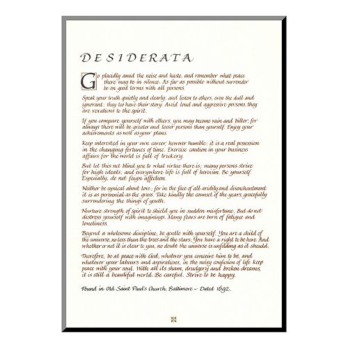 Art.com ''Desiderata'' Wood Wall Art