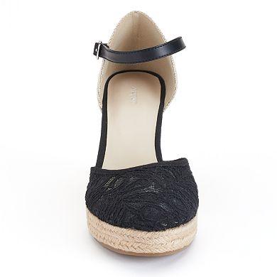 Apt. 9® Women's Lace Espadrille Platform Wedge Heels