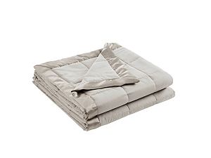 Madison Park Windom Lightweight Down Alternative Bed Blanket with Satin Trim