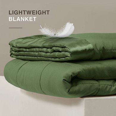 Madison Park Windom Lightweight Down Alternative Blanket with Satin Trim