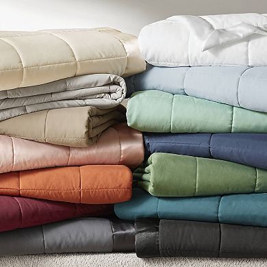 Madison Park Windom Lightweight Down Alternative Blanket with Satin Trim