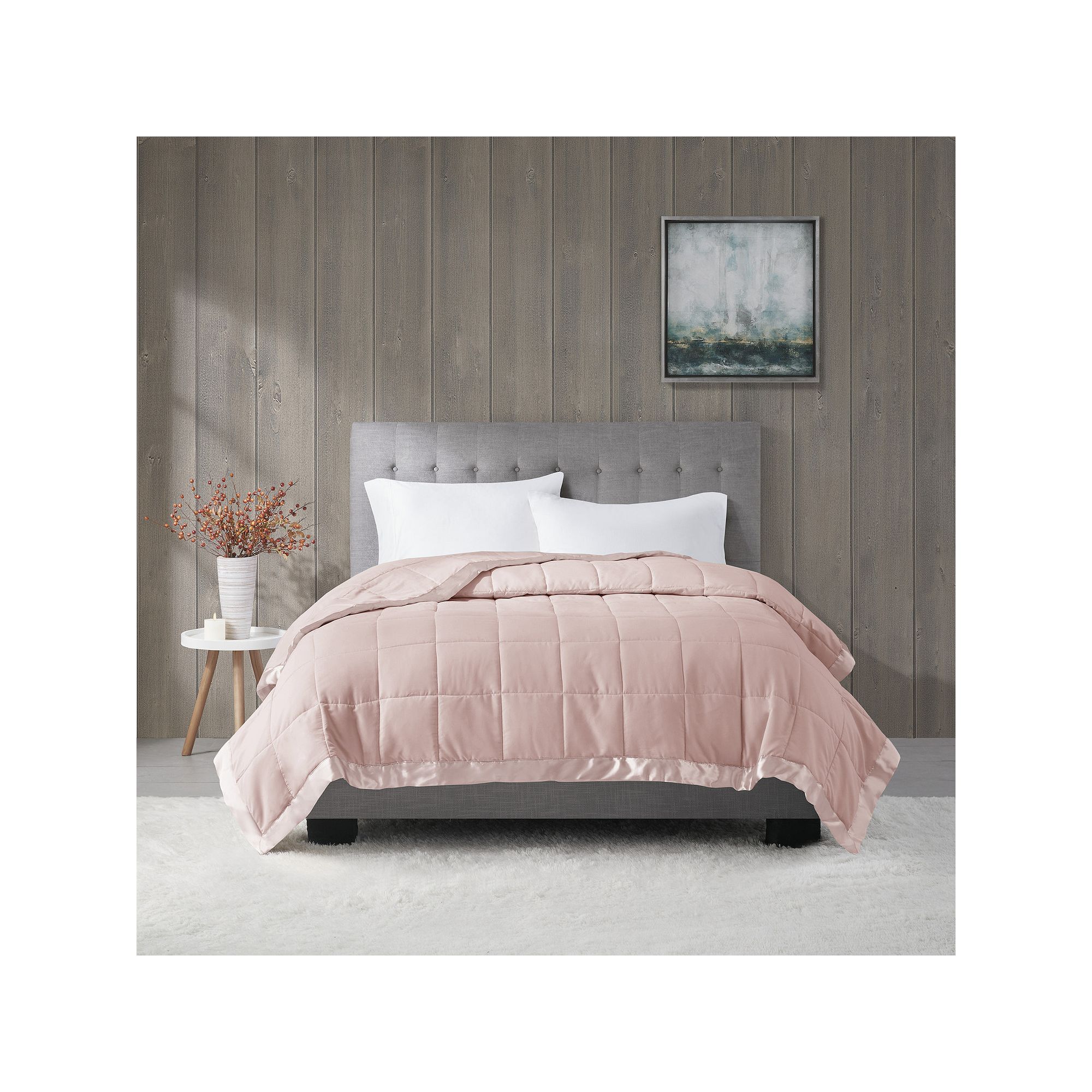 Madison Park Windom Lightweight Down Alternative Blanket with Satin Trim, B