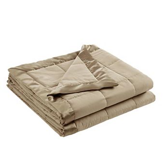 Madison Park Windom Lightweight Down Alternative Bed Blanket with Satin Trim