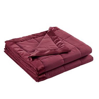 Madison Park Windom Lightweight Down Alternative Bed Blanket with Satin Trim