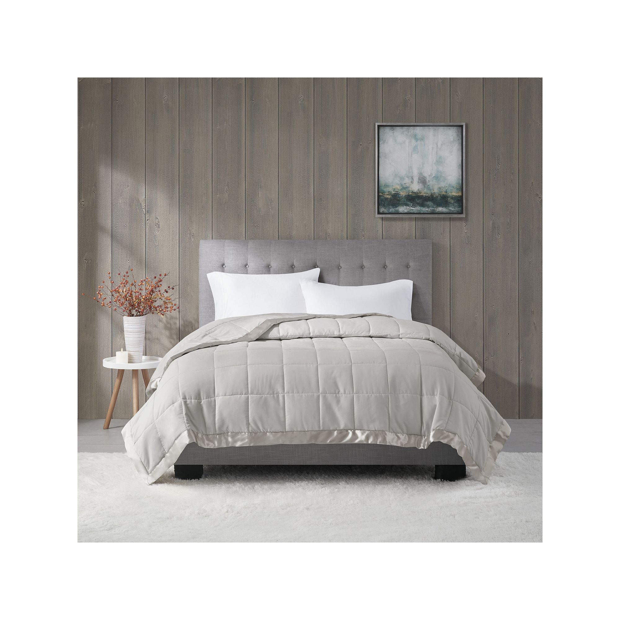 Madison Park Windom Lightweight Down Alternative Blanket with Satin Trim, G