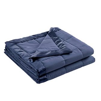 Madison Park Windom Lightweight Down Alternative Blanket with Satin Trim