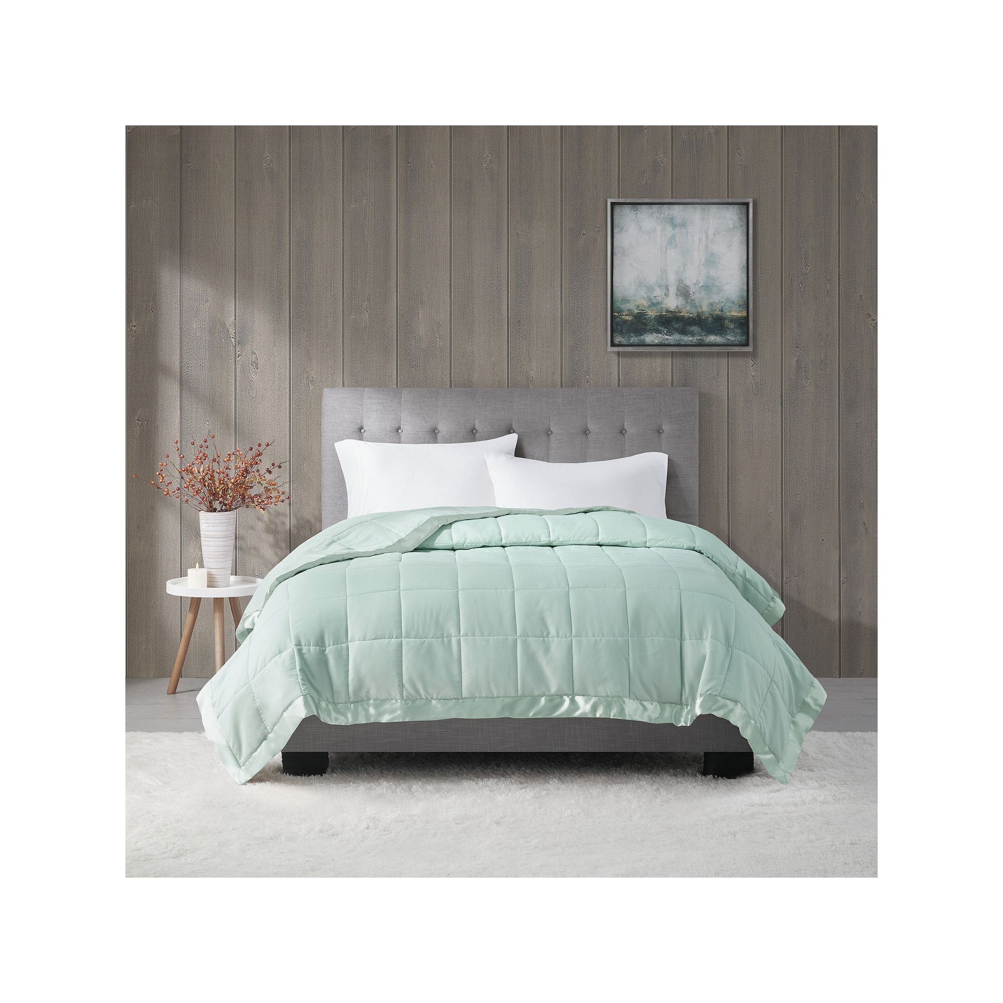Madison Park Windom Lightweight Down Alternative Blanket with Satin Trim, S