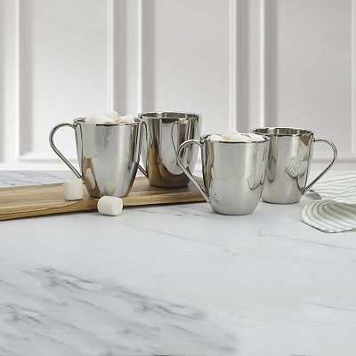 Mikasa Double Wall Stainless Steel Mug- Set of 4