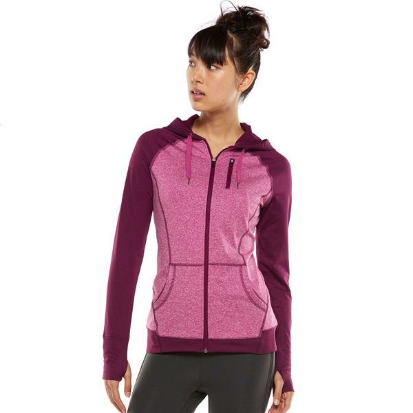 Women's Tek Gear® Colorblock Fleece-Lined Workout Hoodie