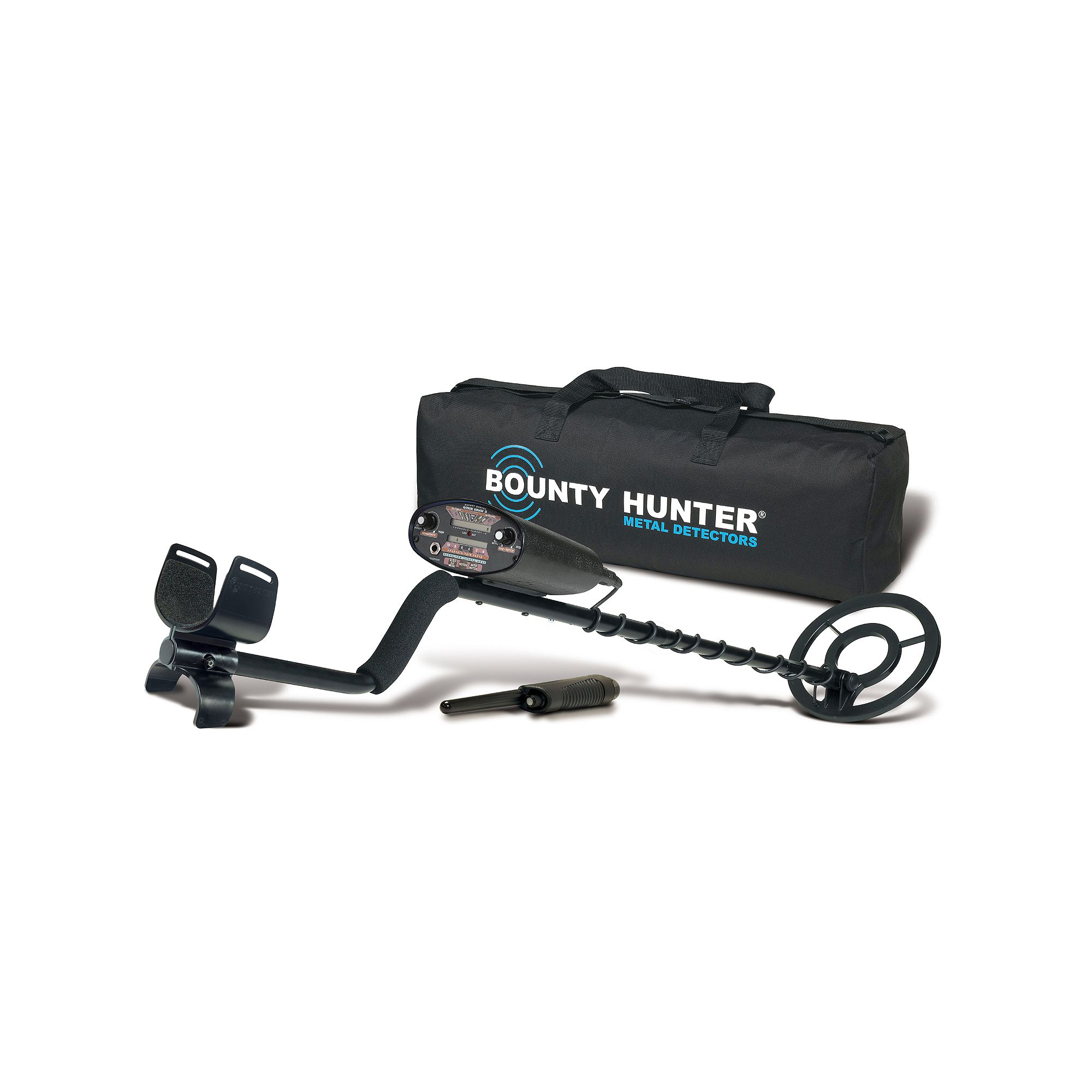 Bounty Hunter 3-piece Quick Draw II Adjustable Metal Detector Set, Multicol