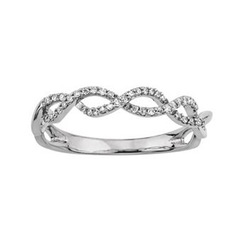1/8 Carat T.W. Diamond 10k Gold Infinity Ring