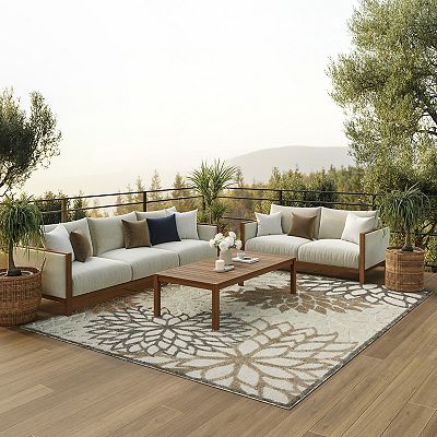 Nourison Aloha Dahlia Tropical Outdoor Rug