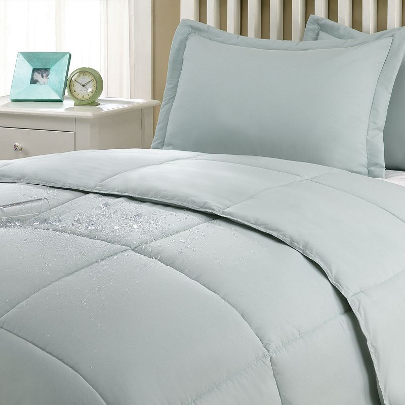 Lotus Home Solid Comforter Set, Green, Twin