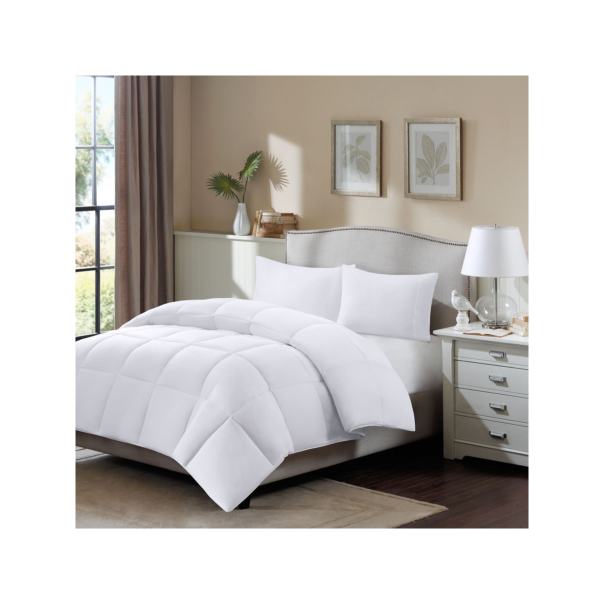 Sleep Philosophy Northfield 3M Scotchgard Supreme Down Blend Comforter, Whi