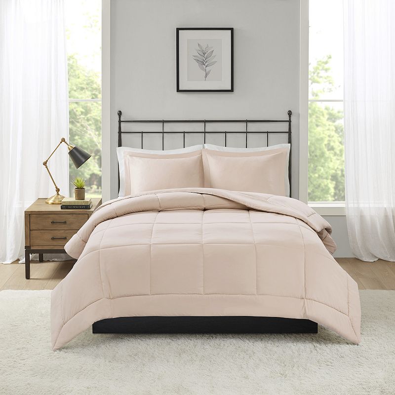 Madison Park Sarasota Microcell Down-Alternative Comforter Set, Pink, King
