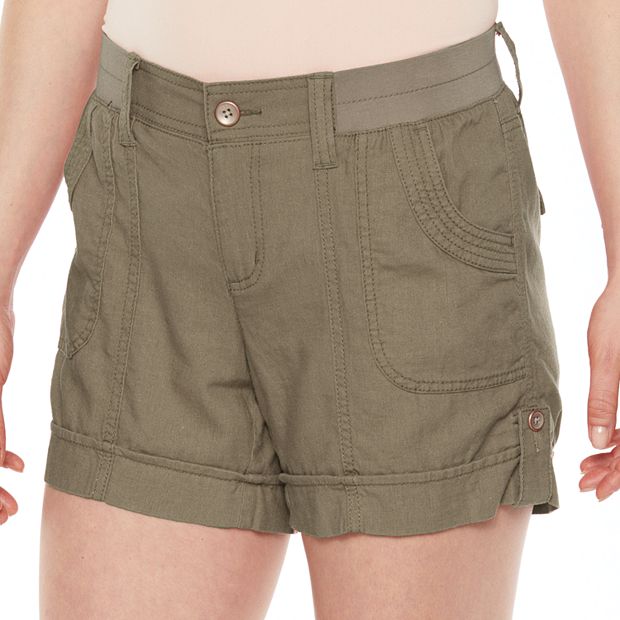 Kohls khaki shorts on sale womens