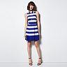 MILLY for DesigNation Striped Pleated Shirt Dress - Women's