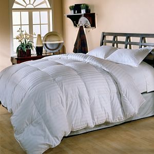 Royal Majesty Supreme 350-Thread Count Damask Stripe Duck Down Comforter