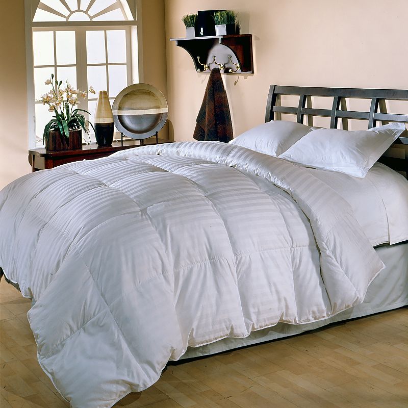 Royal Majesty Supreme 350-Thread Count Damask Stripe Duck Down Comforter, W