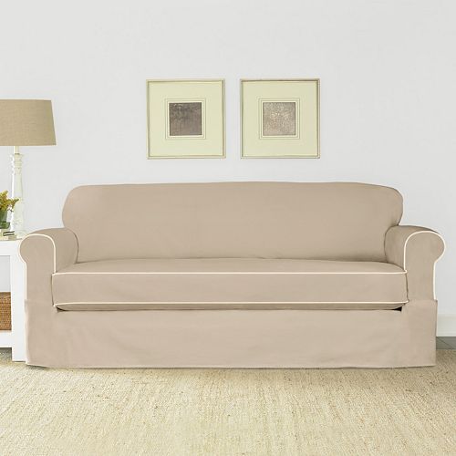 Canvas sofa slipcover